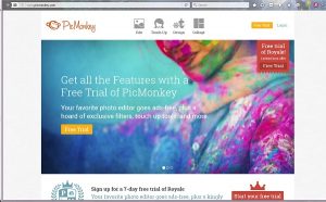 PicMonkey's homepage screenshot